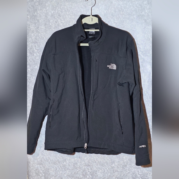 The North Face‎ Apex Bionic Jacket Mens Large Black Softshell Windbreaker Fleece - Picture 1 of 8